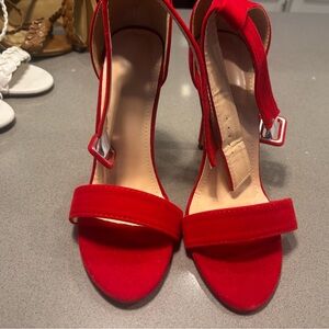 Elegant Red Women's Heels-never worn